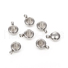 201 Stainless Steel Pendant Rhinestone Settings STAS-G224-27P-1