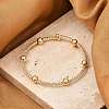 Brass Micro Pave Clear Cubic Zirconia Chain Bracelets for Women BJEW-M047-02G-1