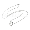 304 Stainless Steel White Enamel & Crystal Rhinestone Dog Pendant Necklaces for Women NJEW-M101-03P-2