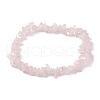Natural Rose Quartz Chips Beaded Stretch Bracelets for Women BJEW-JB10046-01-2
