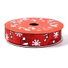5 Yards Christmas Polyester Printed Grosgrain Ribbon OCOR-A008-01H-1