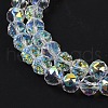 Transparent Electroplate Glass Beads Strands EGLA-N002-34C-C25-3