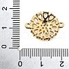 Brass Clear Cubic Zirconia Connector Charms KK-U065-06B-G-3