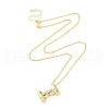Brass Micro Pave Clear Cubic Zirconia Pendant Necklaces NJEW-Z038-01G-I-1