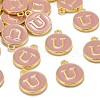 Golden Plated Alloy Enamel Charms X-ENAM-S118-07U-4