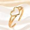 304 Stainless Steel Cuff Bangles for Women BJEW-B120-01G-04-1