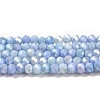Faceted Electroplated Glass Beads Strands X-GLAA-C023-02-C16-2