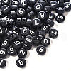 Black Opaque Acrylic Beads SACR-YW0001-16A-2