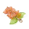 7Pcs 7 Colors Grape Cat Eye Pendant Decorations HJEW-JM03023-5