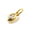 Brass Micro Pave Cubic Zirconia Pendants KK-Z102-06G-02-2