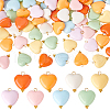 Acrylic Heart Pendants PALLOY-PH01691-1