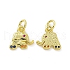 Brass Micro Pave Colorful Cubic Zirconia Charms KK-E068-VF107-1