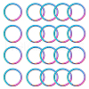 Unicraftale 20Pcs Ion Plating(IP) 304 Stainless Steel Split Key Rings FIND-UN0003-53-1