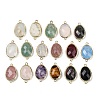 Natural & Synthetic Mixed Gemstone Faceted Connector Charms G-K347-11G-1