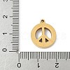 304 Stainless Steel Rhinestone Pendants STAS-Q354-04G-3