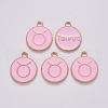 Alloy Enamel Pendants X-ENAM-S124-01B-09C-2