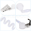 Beebeecraft 5Pcs PVC Plastic Replacement Acoustic Coil Tube with Earbuds KY-BBC0001-04-3