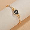 12 Constellations Golden Alloy Rhinestone Bangles for Women WG283F1-03-1