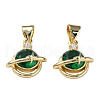 Brass Micro Pave Cubic Zirconia Pendants ZIRC-N039-238-2