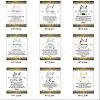 18 Sheets 9 Patterns Coated Paper Adhesive Sticker DIY-SD0001-18-1