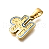 304 Stainless Steel Pendants STAS-K297-01G-H-2