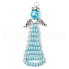 Beaded Angel Charms PALLOY-MZ00441-03-1