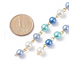 Handmade Glass Pearl Beaded Chain AJEW-JB01134-01-2