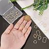 Unicraftale 32Pcs 8 Styles 304 Stainless Steel Linking Rings STAS-UN0060-54-4
