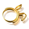 Rabbit Rotatable Alloy Swivel Open Back Bezel Pendants PALLOY-I223-19G-2