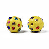 Polymer Clay Rhinestone Beads RB-T017-31K-A-3