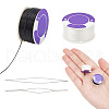  2 Rolls 2 Colors Special Coated Polyester Beading Threads OCOR-NB0002-05-9