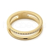 Ion Plating(IP) 304 Stainless Steel Rings RJEW-K268-04G-2