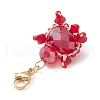 Tortoise Glass Bead Pendants Decorations HJEW-MZ00025-4