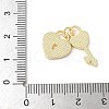 Brass Pave Natural White Shell Pendants KK-S522-15G-3