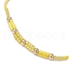 Glass Seed Beaded Braided Beads Bracelets BJEW-MZ00182-05-4