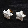304 Stainless Steel Plastic Imitation Pearl Stud Earrings EJEW-R030-01G-03-3