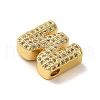 Brass Micro Pave Clear Cubic Zirconia Charms ZIRC-C009-01G-M-2
