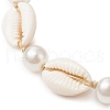 Natural Shell & Acrylic Pearl Braided Bead Bracelets for Women BJEW-JB11262-02-3