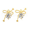 Brass Micro Pave Cubic Zirconia Pendants KK-H071-02A-G-1