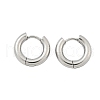 Tarnish Resistant 304 Stainless Steel Huggie Hoop Earrings EJEW-F111-14mm-P-2