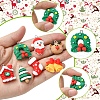 48Pcs 12 Styles Christmas Theme Opaque Resin Pendants RESI-FS0001-73-2