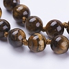 Natural Tiger Eye Beaded Necklaces NJEW-P202-36-A31-2