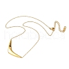 304 Stainless Steel V Shaped Pendant Necklaces for Women NJEW-Z086-01G-2