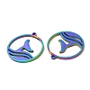 Ion Plating(IP) 304 Stainless Steel Pendants STAS-K020-18RC-2