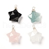 Natural Mixed Stone Pendants PALLOY-JF00857-1