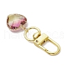 6Pcs 6 Styles Heart/Teardrop K9 Glass Imitation Tourmaline Pendants Decoration HJEW-JM03011-5