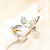 304 Stainless Steel Two-tone Stud Earrings for Women EJEW-R023-01GP-04-3