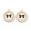 Alloy Enamel Pendants ENAM-G213-08LG-01-2