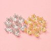600Pcs 2 Colors Plated Iron Fancy Bead Caps IFIN-YW0003-15-3