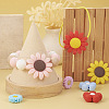 Beadthoven 19Pcs 19 Styles Flower Food Grade Eco-Friendly Silicone Focal Beads SIL-BT0001-05-7